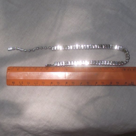 Blue rhinestone necklace #4 - Picture 3 of 4